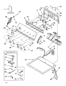 Top And Console Parts parts for Kenmore Dryer 110.64982301 (11064982301, 110 64982301) from AppliancePartsPros.com