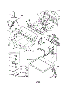 Top And Console parts for Kenmore Dryer 110.64994300 (11064994300, 110 64994300) from AppliancePartsPros.com