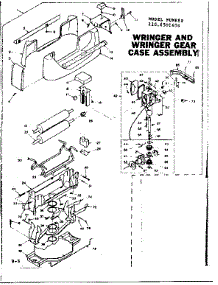 Wringer & Wringer Gear Case Assembly parts for Kenmore Washer 110.6501400 (1106501400, 110 6501400) from AppliancePartsPros.com