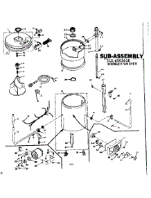 Sub-Assembly parts for Kenmore Washer 110.6502610 (1106502610, 110 6502610) from AppliancePartsPros.com