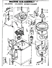 Machine Sub-Assembly parts for Kenmore Washer 110.6504001 (1106504001, 110 6504001) from AppliancePartsPros.com