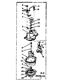 Pump Assembly parts for Kenmore Washer 110.6504101 (1106504101, 110 6504101) from AppliancePartsPros.com