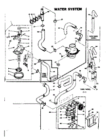 Water System parts for Kenmore Washer 110.6504855 (1106504855, 110 6504855) from AppliancePartsPros.com