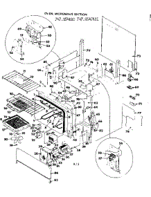 Oven Microwave Section parts for Kenmore Microwave 747.9547611 (7479547611, 747 9547611) from AppliancePartsPros.com