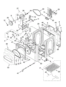 Cabinet Parts parts for Kenmore Dryer 110.68087701 (11068087701, 110 68087701) from AppliancePartsPros.com