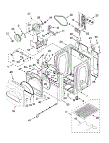 Cabinet Parts parts for Kenmore Dryer 110.68092701 (11068092701, 110 68092701) from AppliancePartsPros.com