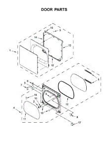 Door Parts parts for Kenmore Dryer 110.68132410 (11068132410, 110 68132410) from AppliancePartsPros.com
