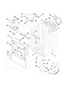 Cabinet Parts parts for Kenmore Dryer 110.68132411 (11068132411, 110 68132411) from AppliancePartsPros.com