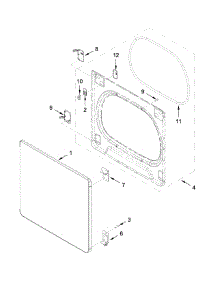 Door Parts parts for Kenmore Dryer 110.68133411 (11068133411, 110 68133411) from AppliancePartsPros.com