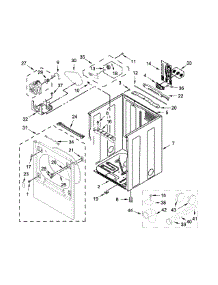 Cabinet Parts parts for Kenmore Dryer 110.68133413 (11068133413, 110 68133413) from AppliancePartsPros.com