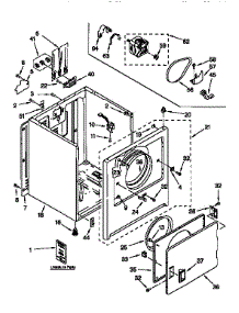 Cabinet parts for Kenmore Dryer 110.68202790 (11068202790, 110 68202790) from AppliancePartsPros.com