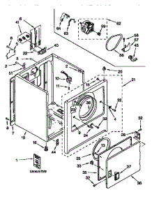 Cabinet parts for Kenmore Dryer 110.68202794 (11068202794, 110 68202794) from AppliancePartsPros.com