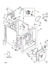 Cabinet Parts parts for Kenmore Dryer 110.68322700 (11068322700, 110 68322700) from AppliancePartsPros.com
