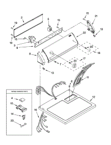 Top And Console Parts parts for Kenmore Dryer 110.68322700 (11068322700, 110 68322700) from AppliancePartsPros.com