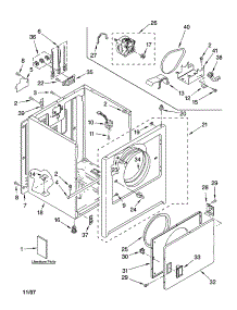 Cabinet Parts parts for Kenmore Dryer 110.68402700 (11068402700, 110 68402700) from AppliancePartsPros.com