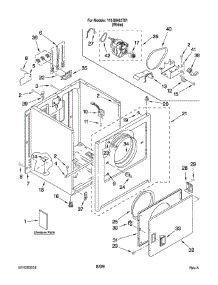 Cabinet Parts parts for Kenmore Dryer 110.68402701 (11068402701, 110 68402701) from AppliancePartsPros.com