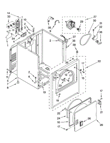 Cabinet Parts parts for Kenmore Dryer 110.68422700 (11068422700, 110 68422700) from AppliancePartsPros.com