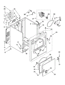 Cabinet Parts parts for Kenmore Dryer 110.68442700 (11068442700, 110 68442700) from AppliancePartsPros.com
