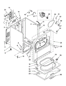Cabinet Parts parts for Kenmore Dryer 110.68532700 (11068532700, 110 68532700) from AppliancePartsPros.com