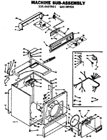 Machine Sub-Assembly parts for Kenmore Dryer 110.6607601 (1106607601, 110 6607601) from AppliancePartsPros.com