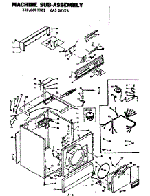 Machine Sub-Assembly parts for Kenmore Dryer 110.6607701 (1106607701, 110 6607701) from AppliancePartsPros.com