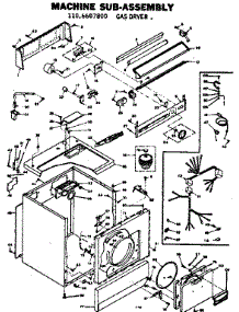 Machine Sub-Assembly parts for Kenmore Dryer 110.6607800 (1106607800, 110 6607800) from AppliancePartsPros.com