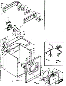 Machine Sub-Assembly parts for Kenmore Dryer 110.6608400 (1106608400, 110 6608400) from AppliancePartsPros.com