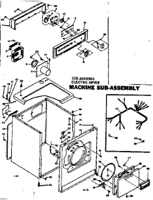 Machine Sub-Assembly parts for Kenmore Dryer 110.6608501 (1106608501, 110 6608501) from AppliancePartsPros.com