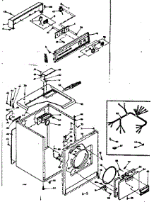 Machine Sub-Assembly parts for Kenmore Dryer 110.6608601 (1106608601, 110 6608601) from AppliancePartsPros.com