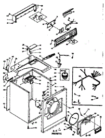 Machine Sub-Assembly parts for Kenmore Dryer 110.6608701 (1106608701, 110 6608701) from AppliancePartsPros.com