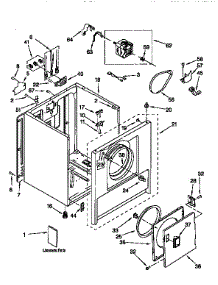 Cabinet parts for Kenmore Dryer 110.66101690 (11066101690, 110 66101690) from AppliancePartsPros.com