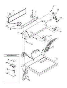 Top And Console Parts parts for Kenmore Dryer 110.66112500 (11066112500, 110 66112500) from AppliancePartsPros.com