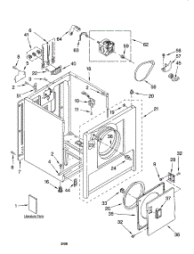 Cabinet Parts parts for Kenmore Dryer 110.66112501 (11066112501, 110 66112501) from AppliancePartsPros.com