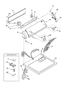 Top And Console Parts parts for Kenmore Dryer 110.66112501 (11066112501, 110 66112501) from AppliancePartsPros.com