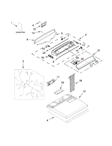Top And Console Parts parts for Kenmore Dryer 110.66132410 (11066132410, 110 66132410) from AppliancePartsPros.com