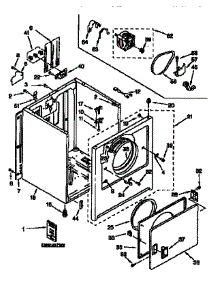 Cabinet parts for Kenmore Dryer 110.66512690 (11066512690, 110 66512690) from AppliancePartsPros.com
