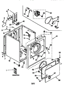 Cabinet parts for Kenmore Dryer 110.66512691 (11066512691, 110 66512691) from AppliancePartsPros.com