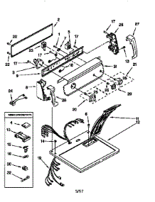 Top And Console parts for Kenmore Dryer 110.66512691 (11066512691, 110 66512691) from AppliancePartsPros.com