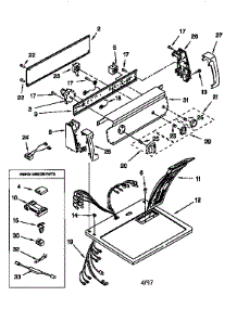 Top And Console parts for Kenmore Dryer 110.66512692 (11066512692, 110 66512692) from AppliancePartsPros.com