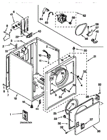 Cabinet parts for Kenmore Dryer 110.66512694 (11066512694, 110 66512694) from AppliancePartsPros.com