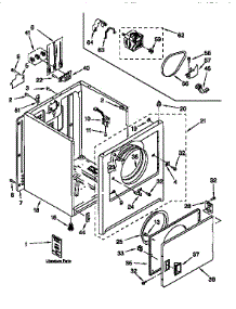 Cabinet parts for Kenmore Dryer 110.66514692 (11066514692, 110 66514692) from AppliancePartsPros.com