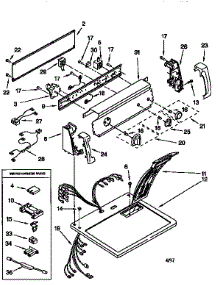 Top And Console parts for Kenmore Dryer 110.66611692 (11066611692, 110 66611692) from AppliancePartsPros.com