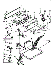 Top And Console parts for Kenmore Dryer 110.66612691 (11066612691, 110 66612691) from AppliancePartsPros.com