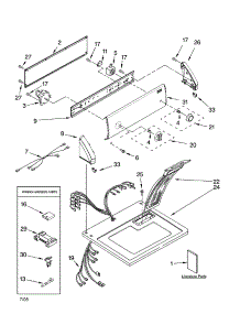Top And Console Parts parts for Kenmore Dryer 110.66652500 (11066652500, 110 66652500) from AppliancePartsPros.com