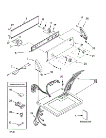Top And Console Parts parts for Kenmore Dryer 110.66652501 (11066652501, 110 66652501) from AppliancePartsPros.com