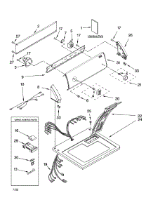Top And Console Parts parts for Kenmore Dryer 110.66662500 (11066662500, 110 66662500) from AppliancePartsPros.com
