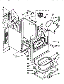 Cabinet parts for Kenmore Dryer 110.66702690 (11066702690, 110 66702690) from AppliancePartsPros.com