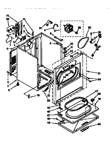 Cabinet parts for Kenmore Dryer 110.66702691 (11066702691, 110 66702691) from AppliancePartsPros.com