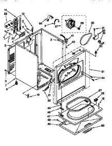 Cabinet parts for Kenmore Dryer 110.66702692 (11066702692, 110 66702692) from AppliancePartsPros.com