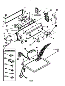 Top And Console parts for Kenmore Dryer 110.66712690 (11066712690, 110 66712690) from AppliancePartsPros.com